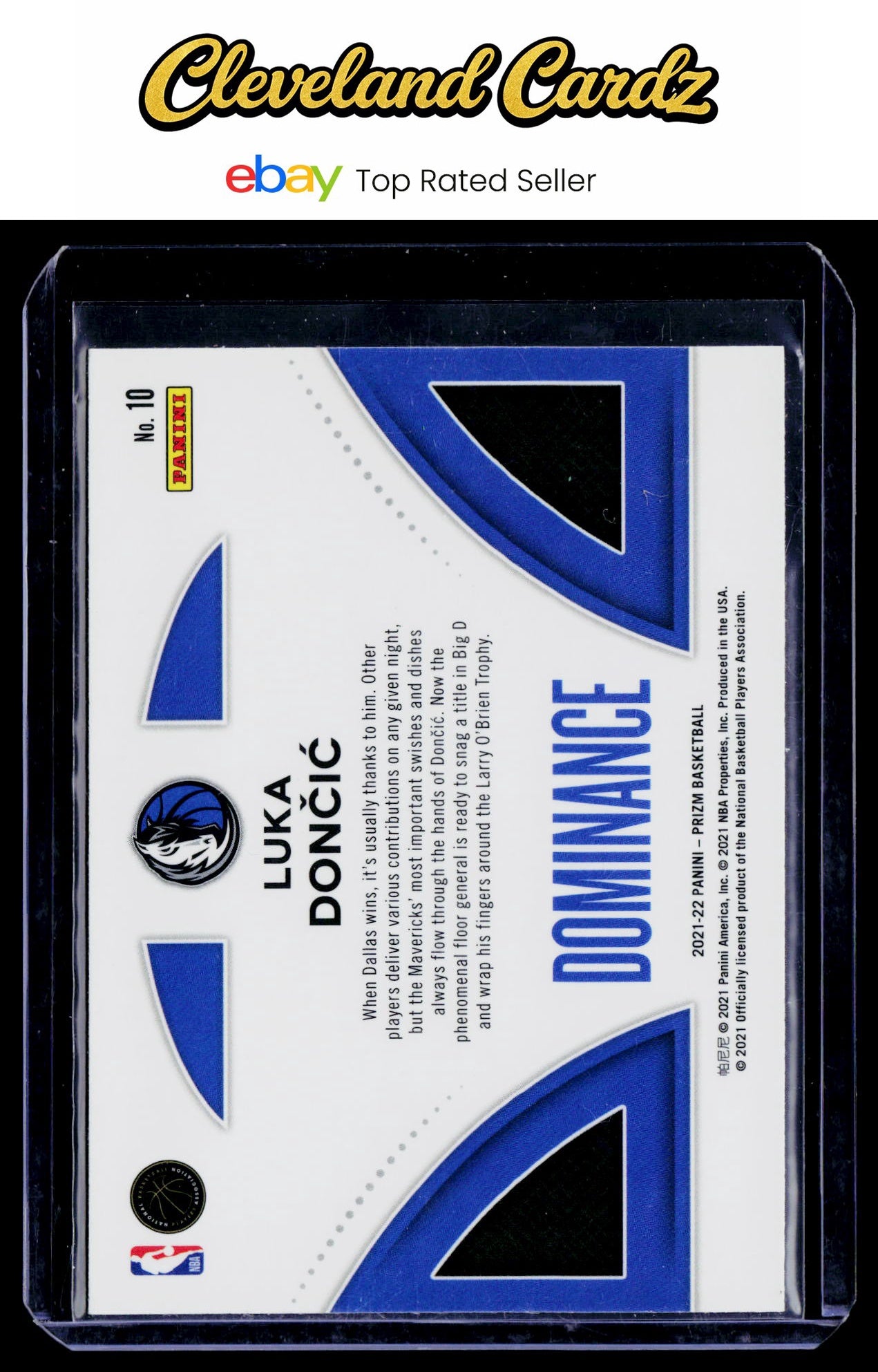 2021-22 Panini Prizm #10 Luka Doncic Dominance Prizms Silver