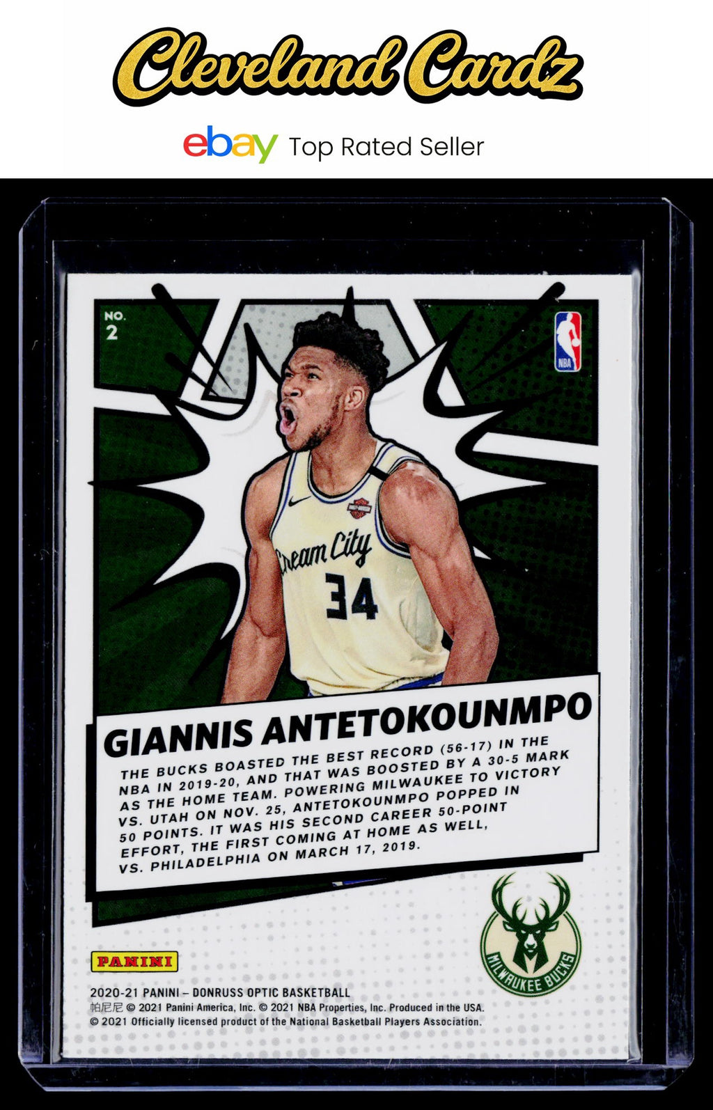 2020-21 Donruss Optic #2 Giannis Antetokounmpo My House