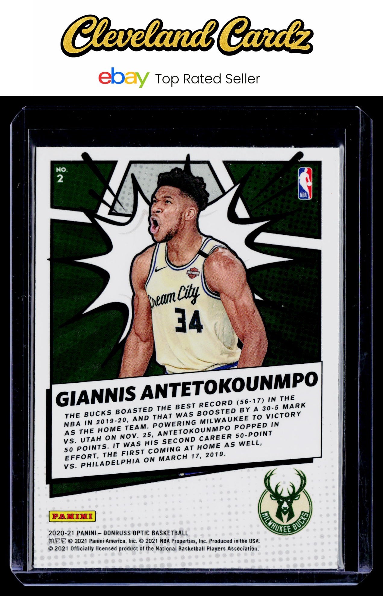 2020-21 Donruss Optic #2 Giannis Antetokounmpo My House