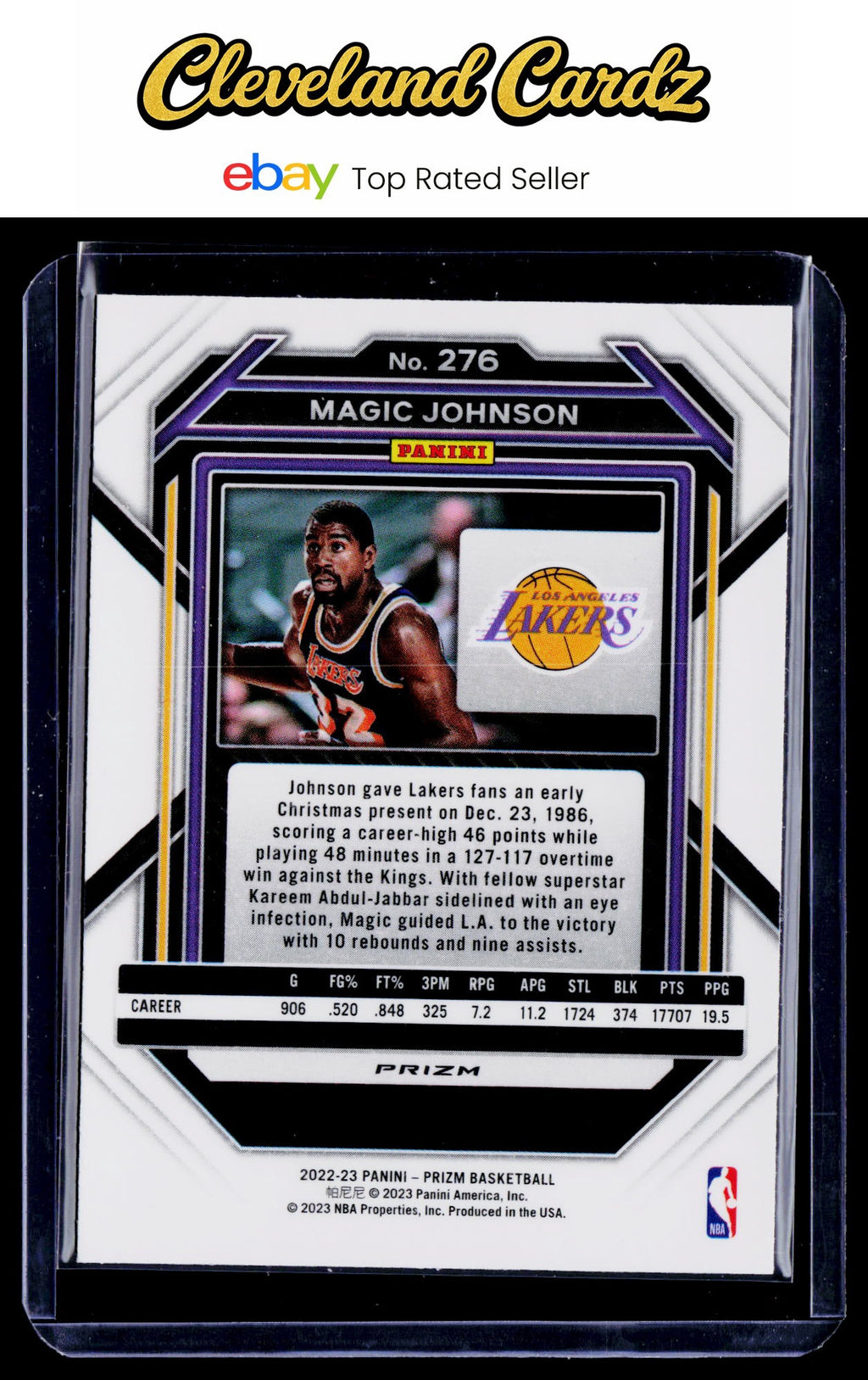2022-23 Panini Prizm #276 Magic Johnson Pink Ice Prizm