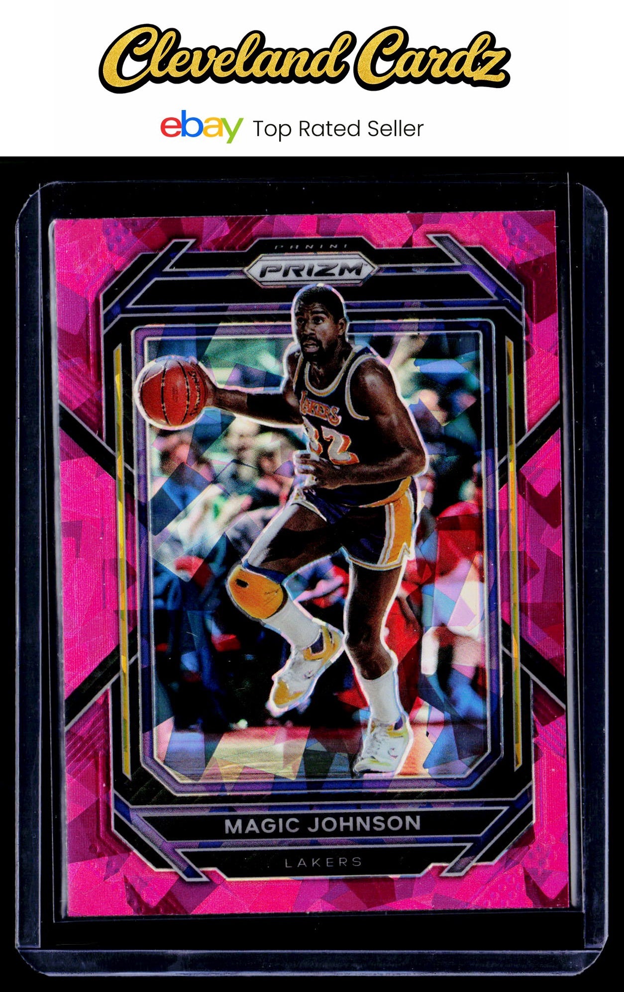 2022-23 Panini Prizm #276 Magic Johnson Pink Ice Prizm