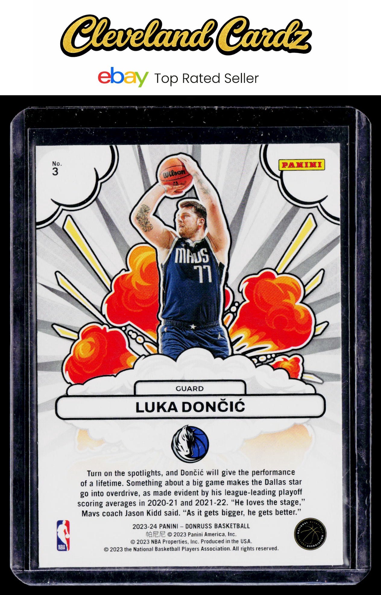 2023-24 Donruss #3 Luka Doncic Bomb Squad