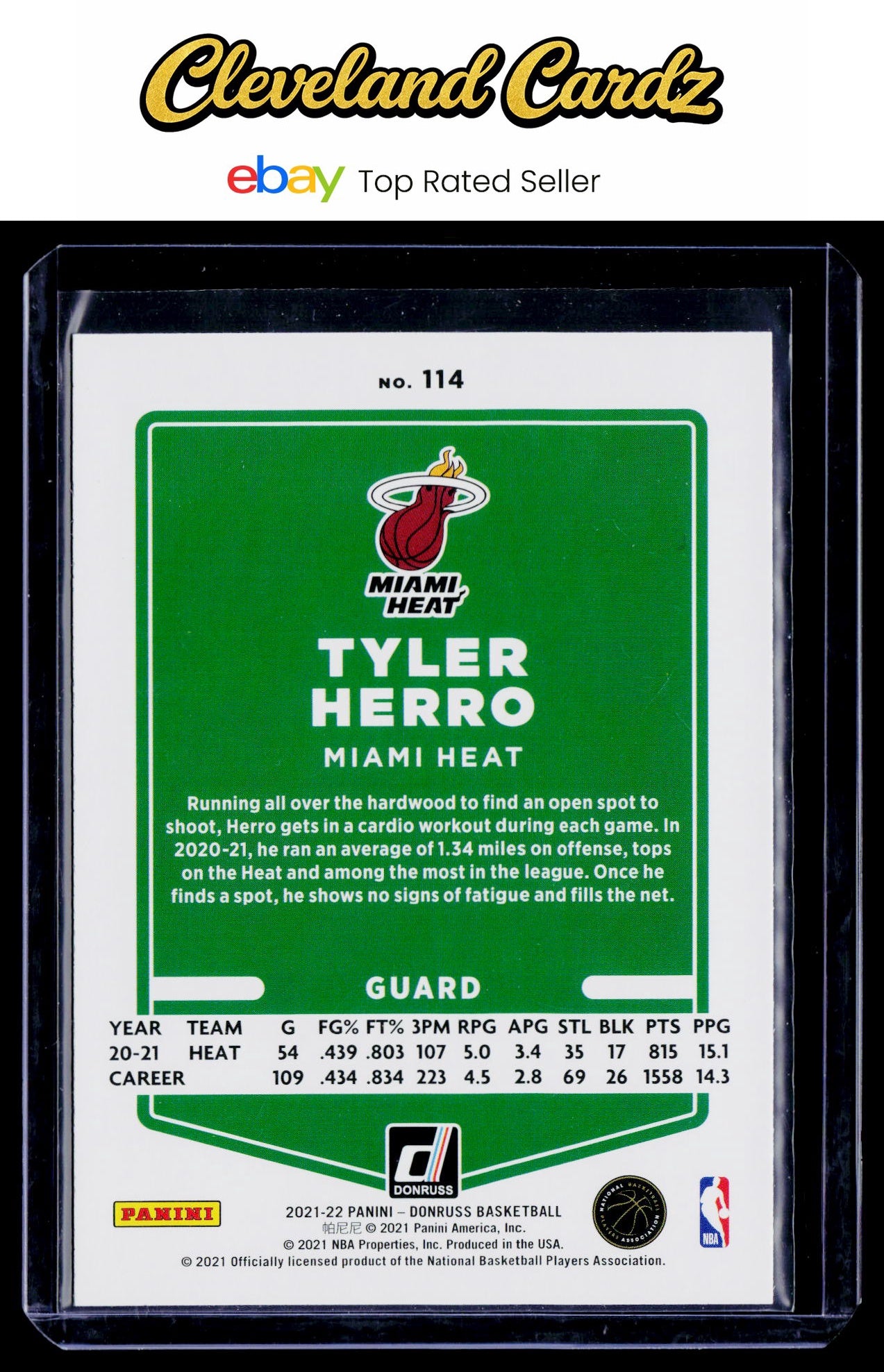 2021-22 Donruss #114 Tyler Herro Holo Orange Laser