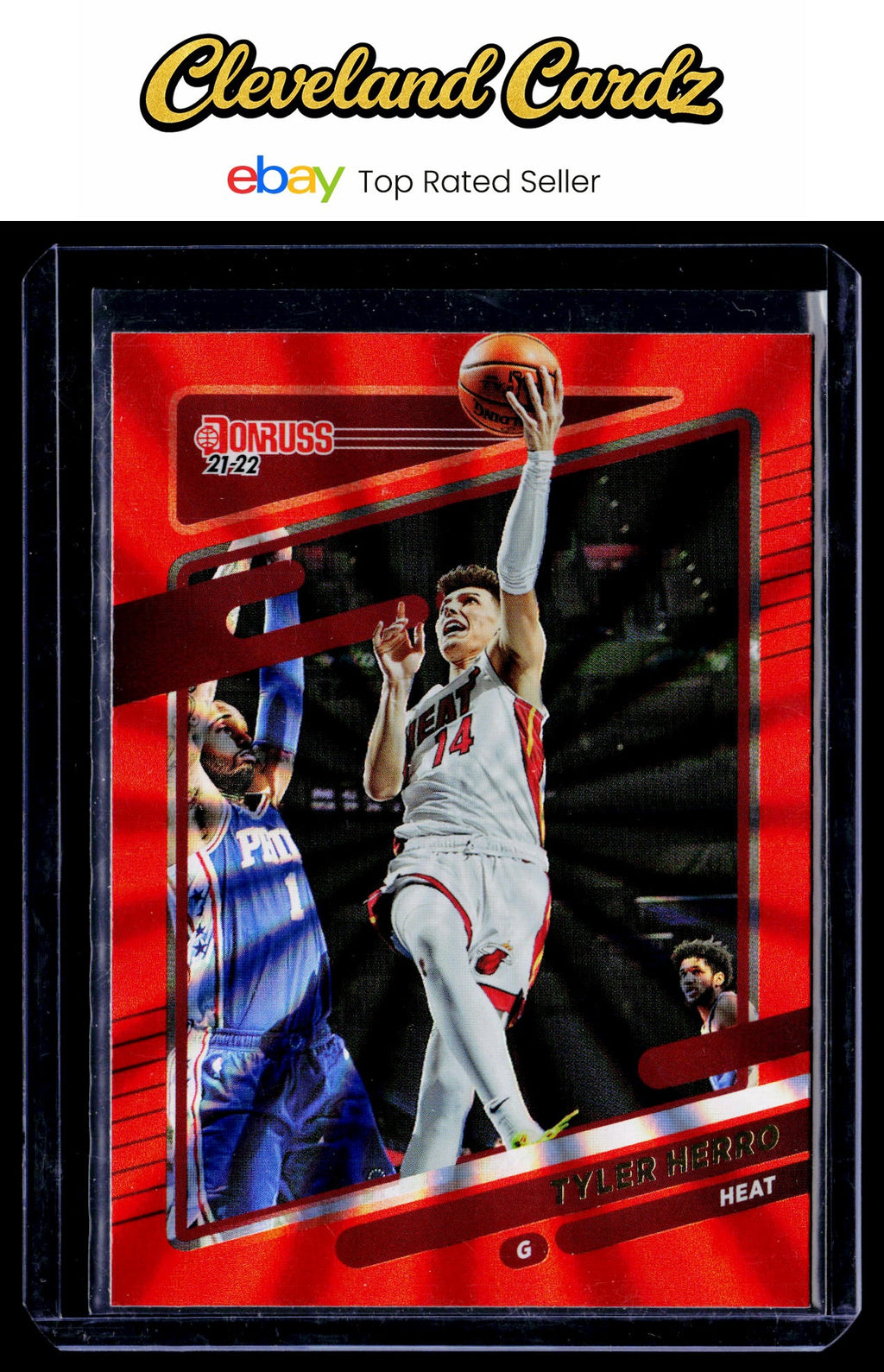 2021-22 Donruss #114 Tyler Herro Holo Orange Laser