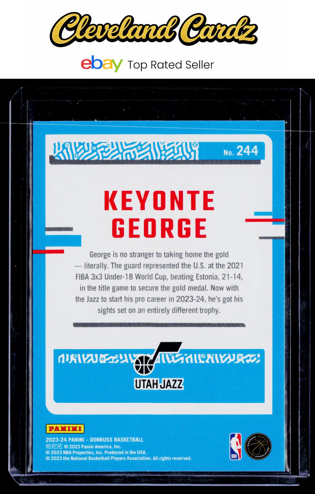 2023-24 Donruss #244 Keyonte George Rated Rookie RC