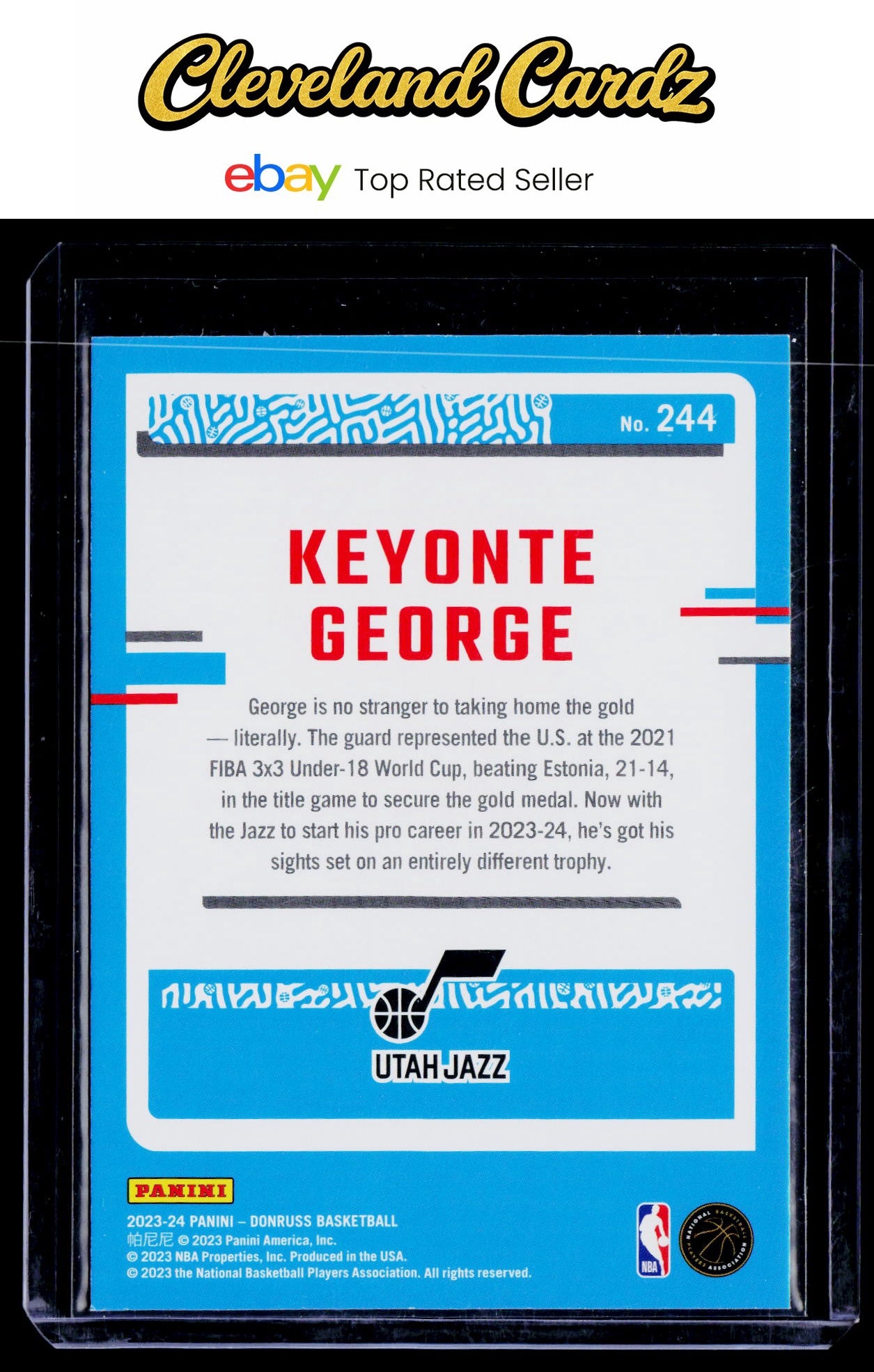2023-24 Donruss #244 Keyonte George Rated Rookie RC