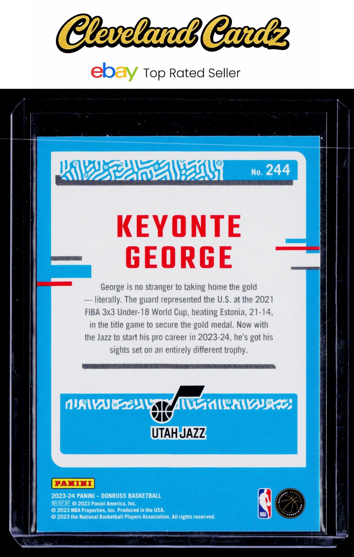 2023-24 Donruss #244 Keyonte George Rated Rookie RC