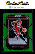 2023 Panini Prizm Draft Picks #63 Brandon Miller Green Prizm RC