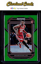 2023 Panini Prizm Draft Picks #63 Brandon Miller Green Prizm RC