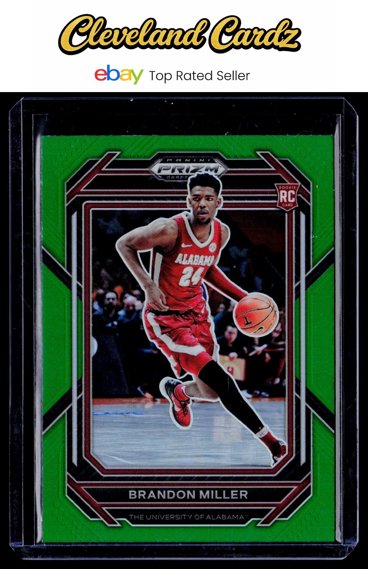 2023 Panini Prizm Draft Picks #63 Brandon Miller Green Prizm RC