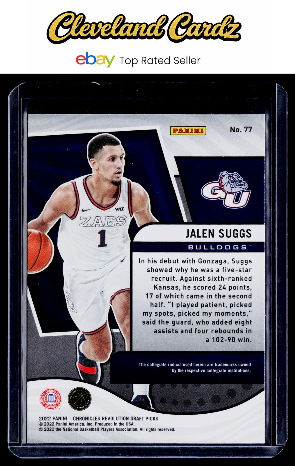 2022 Panini Chronicles Draft Picks #77 Jalen Suggs Revolution