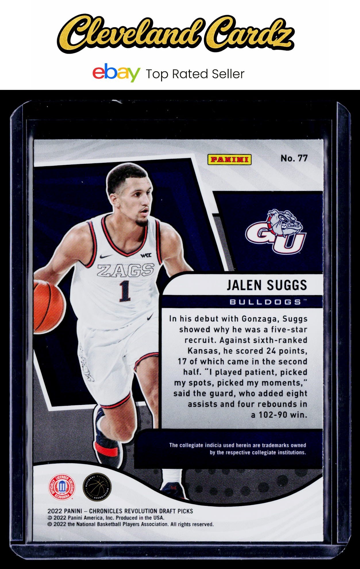 2022 Panini Chronicles Draft Picks #77 Jalen Suggs Revolution