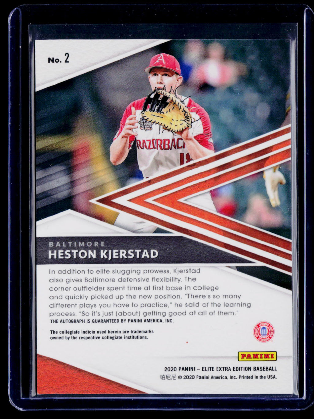 2020 Panini Elite Extra Edition #2 Heston Kjerstad Opti-Chrome Signatures
