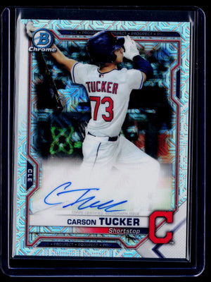 2021 Bowman Chrome #BCMA-CT Carson Tucker Prospect Autographs Mojo Refractor