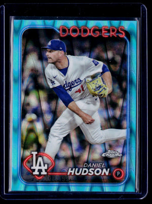 2024 Topps Chrome Update #USC19 Daniel Hudson Aqua RayWave Refractors #/199