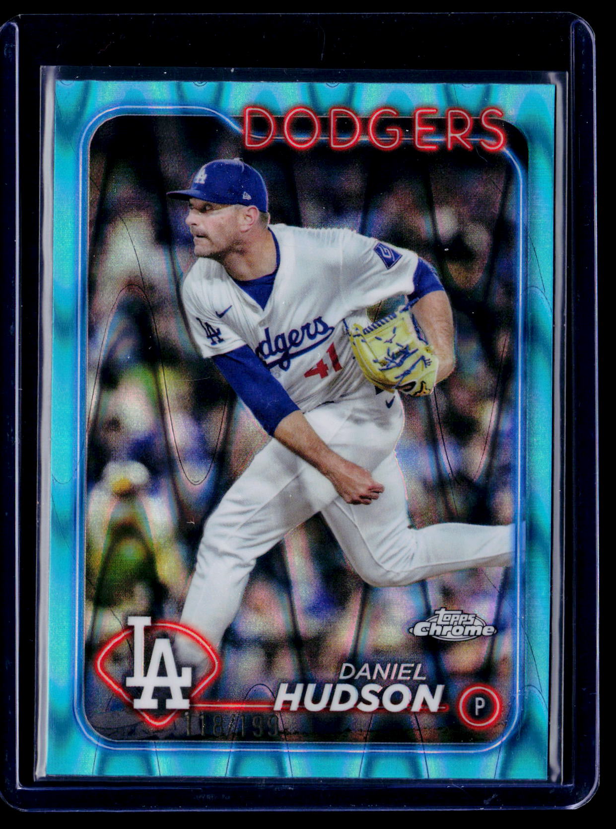 2024 Topps Chrome Update #USC19 Daniel Hudson Aqua RayWave Refractors #/199