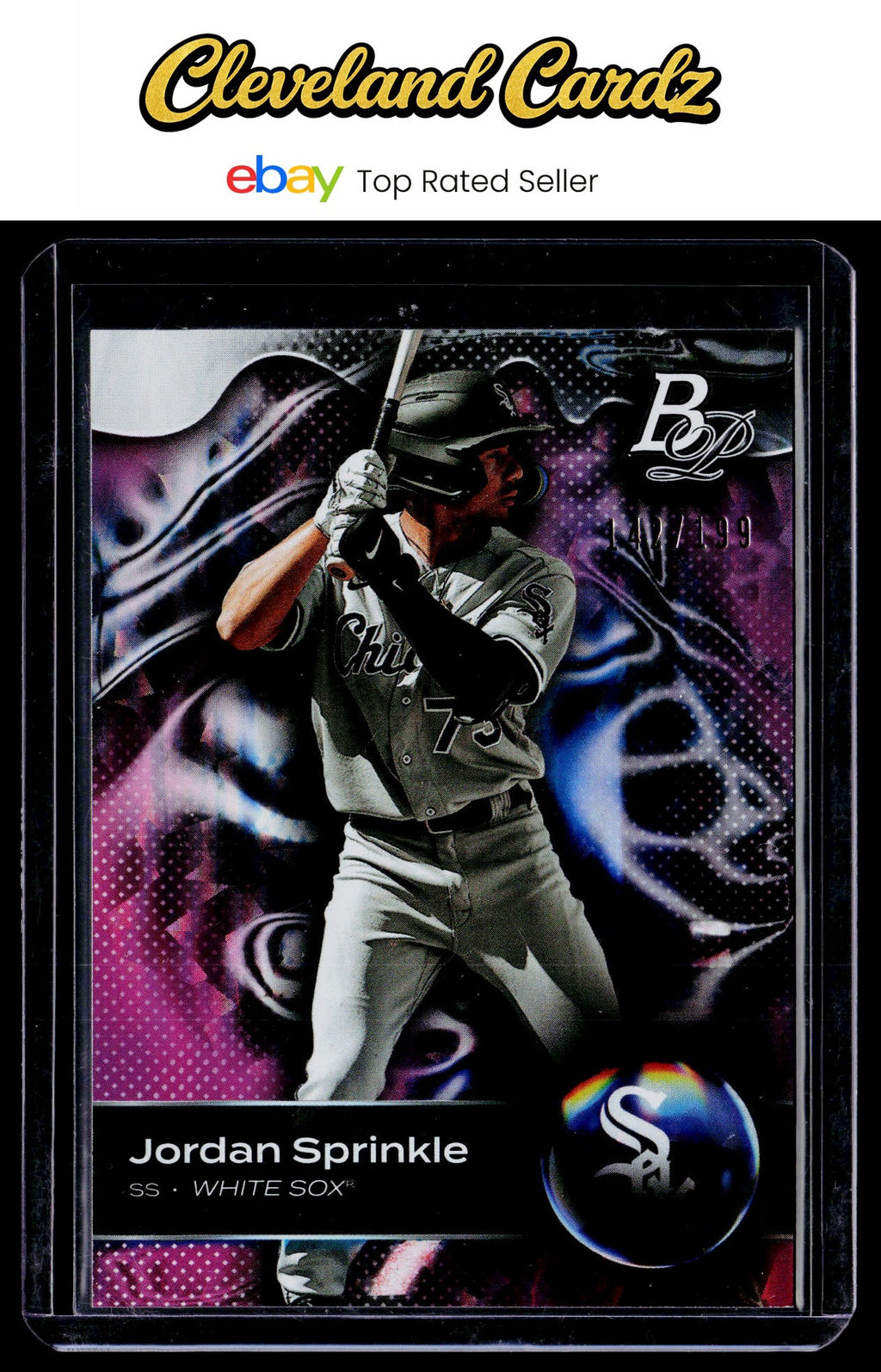 2023 Bowman Platinum #TOP-13 Jordan Sprinkle Top Prospects Pink #/199