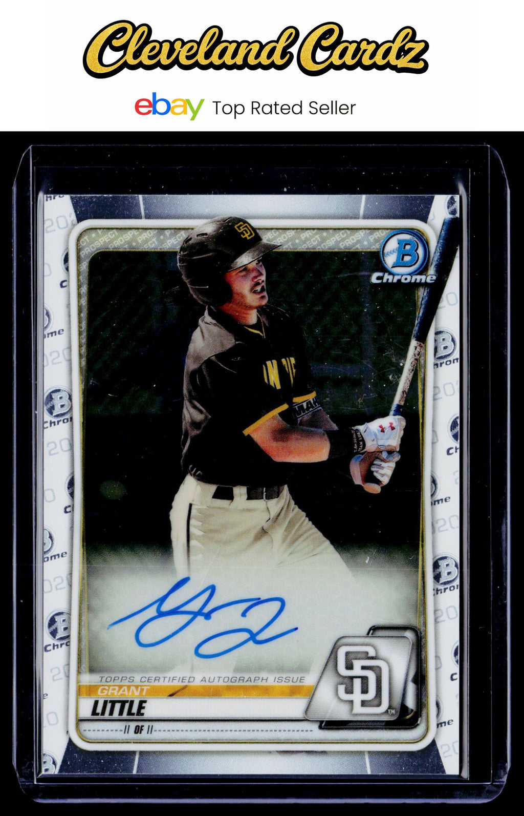 2020 Bowman #CPA-GL Grant Little Chrome Prospect Autographs