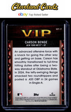 2025 Bowman #VIP-17 Carson Benge Very Important Prospects