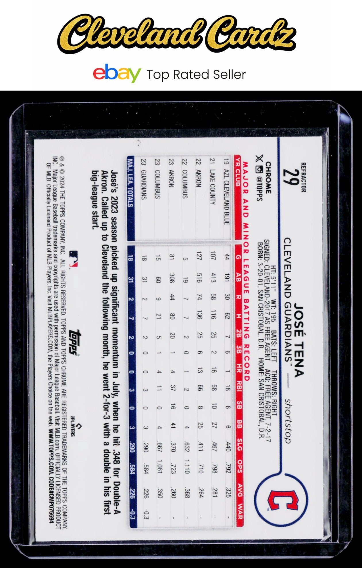 2024 Topps #678 José Tena RC