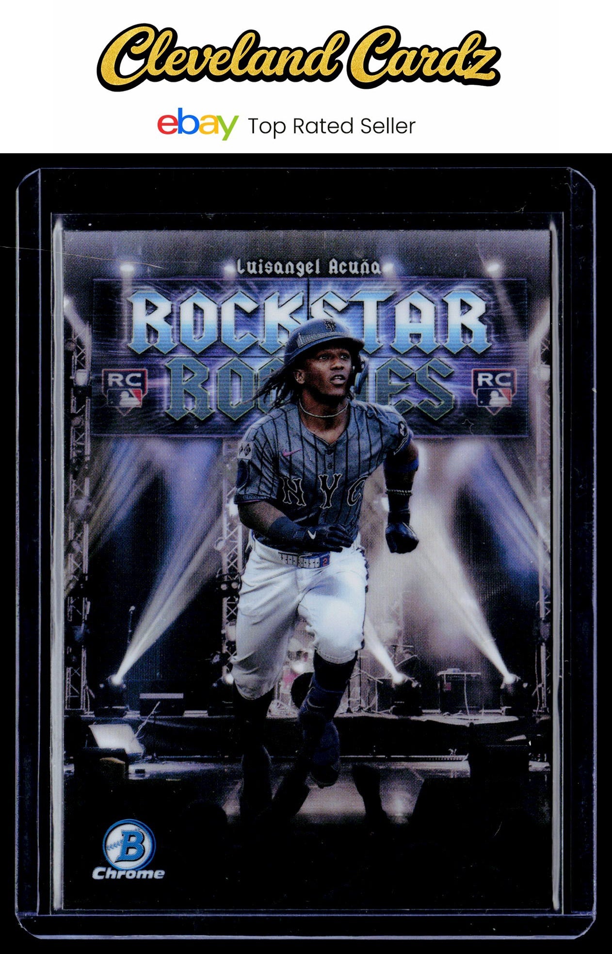 2025 Bowman #RR-18 Luisangel Acuña Rockstar Rookies Refractor RC