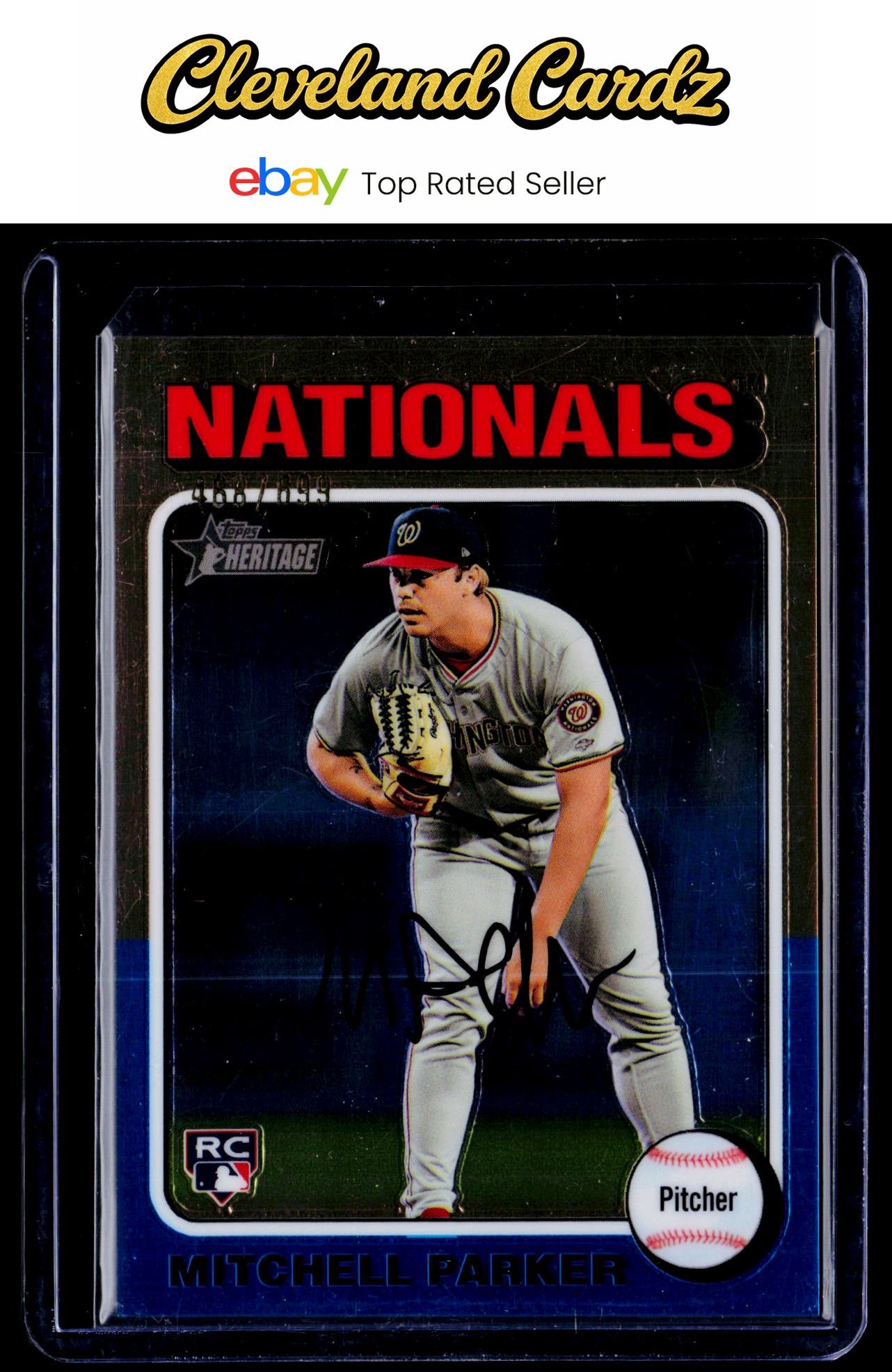 2024 Topps Heritage #693 Mitchell Parker Chrome #/699