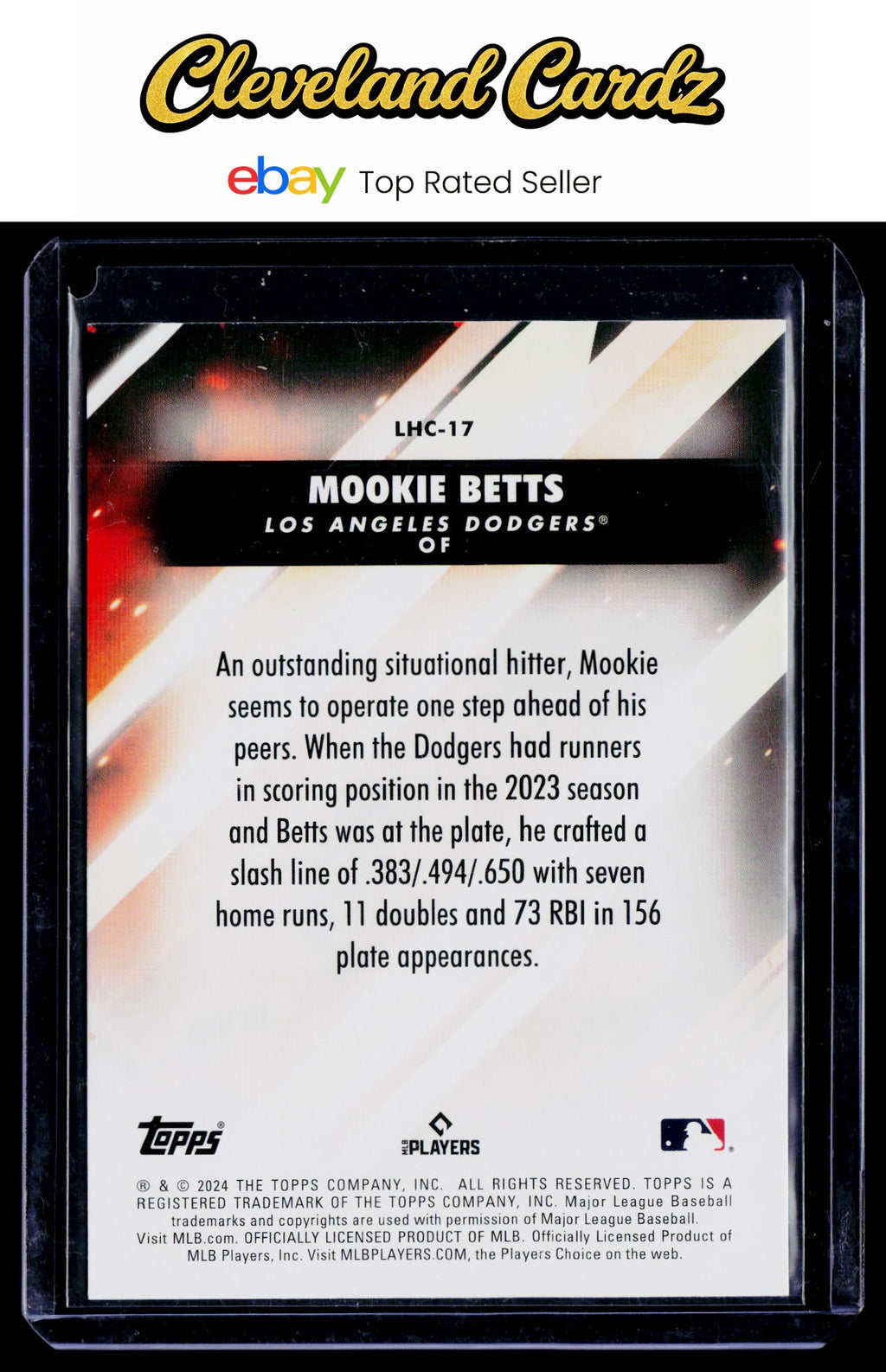 2024 Topps Update #LHC-17 Mookie Betts Let Him Cook Black #/299