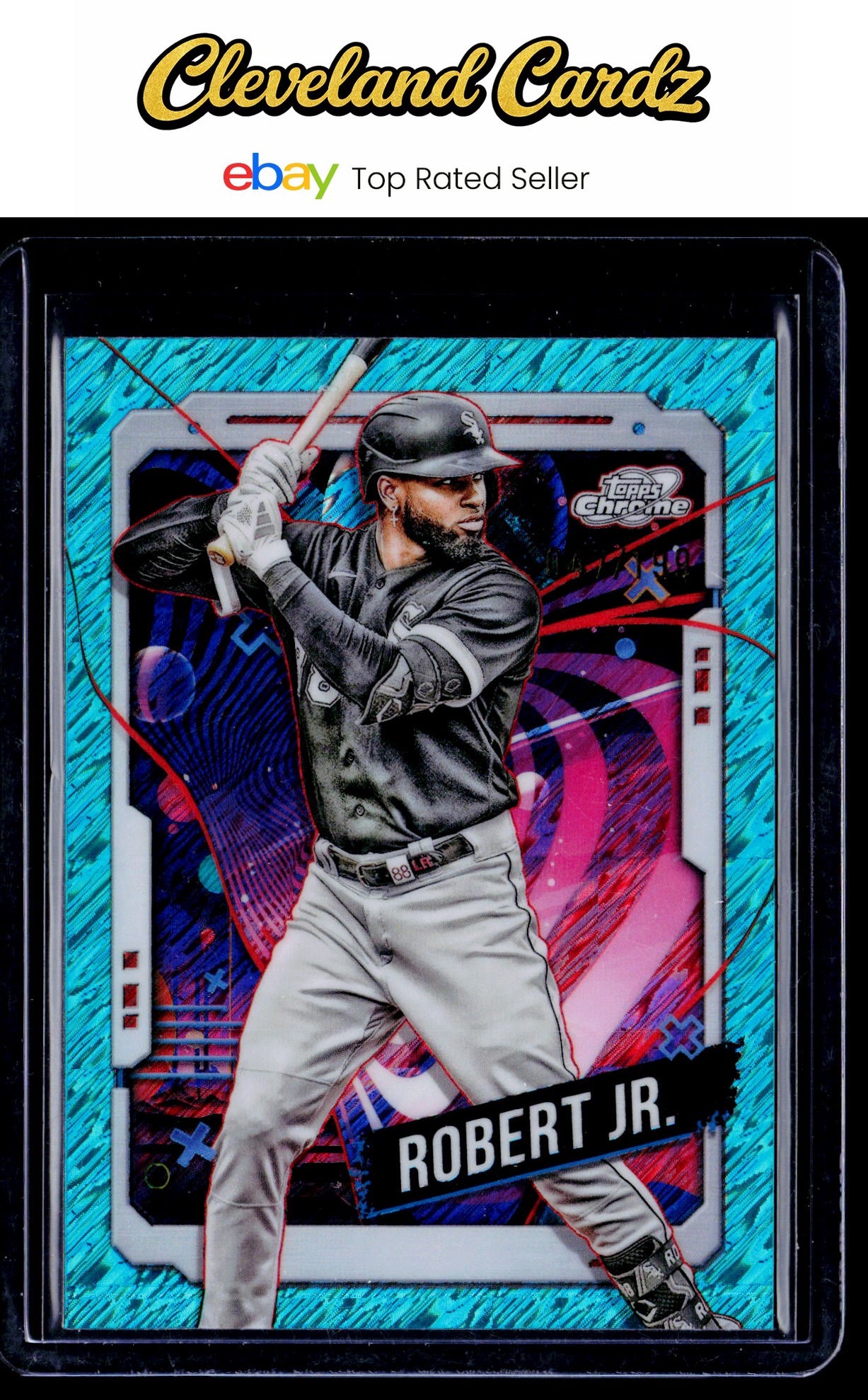 2024 Topps Chrome Cosmic #49 Luis Robert Jr. Aqua Equinox Refractors #/199