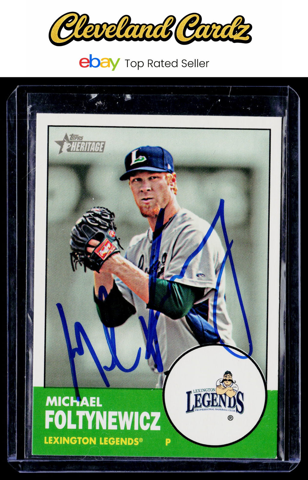 2012 Topps Heritage Minor League #64 Michael Foltynewicz On Card IP Auto Braves
