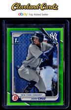 2024 Bowman #BP-77 John Cruz Prospects Neon Green #/399