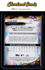 2024 Finest #112 Yainer Diaz Blue Refractors #/150