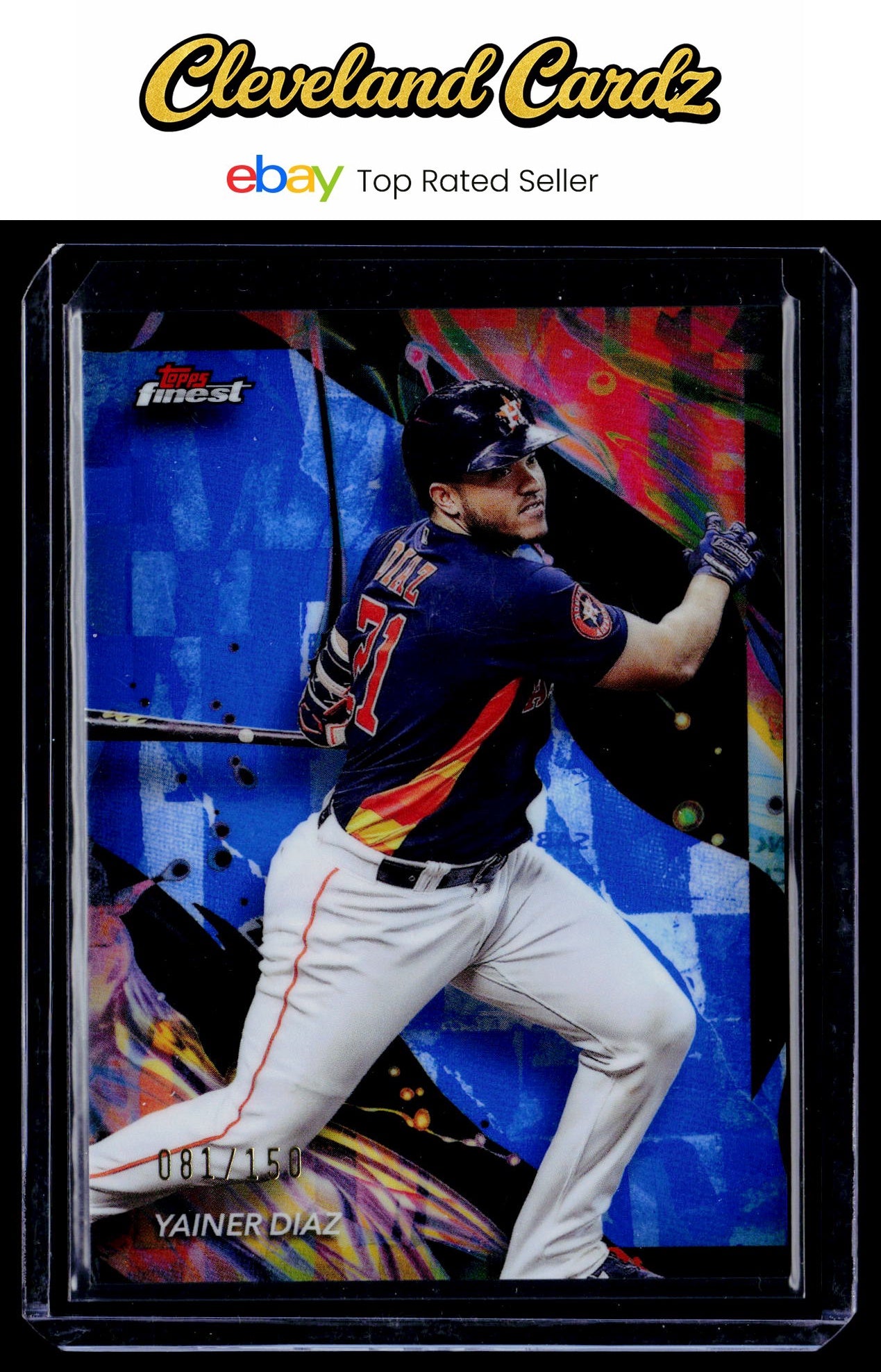 2024 Finest #112 Yainer Diaz Blue Refractors #/150