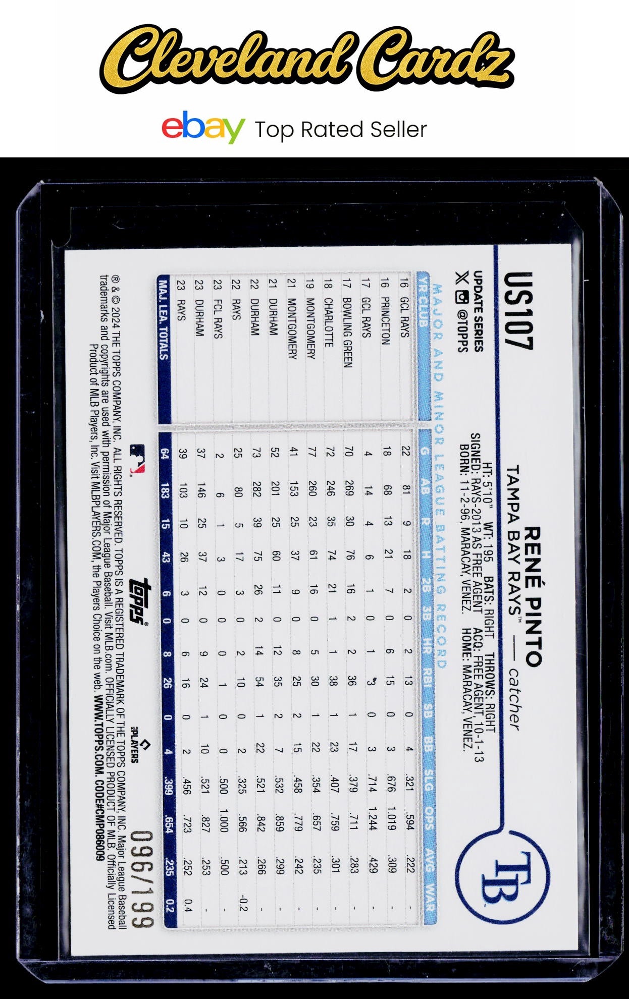 2024 Topps Update #US107 René Pinto Red Crackle Foilboard #/199