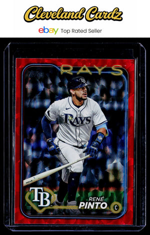 2024 Topps Update #US107 René Pinto Red Crackle Foilboard #/199