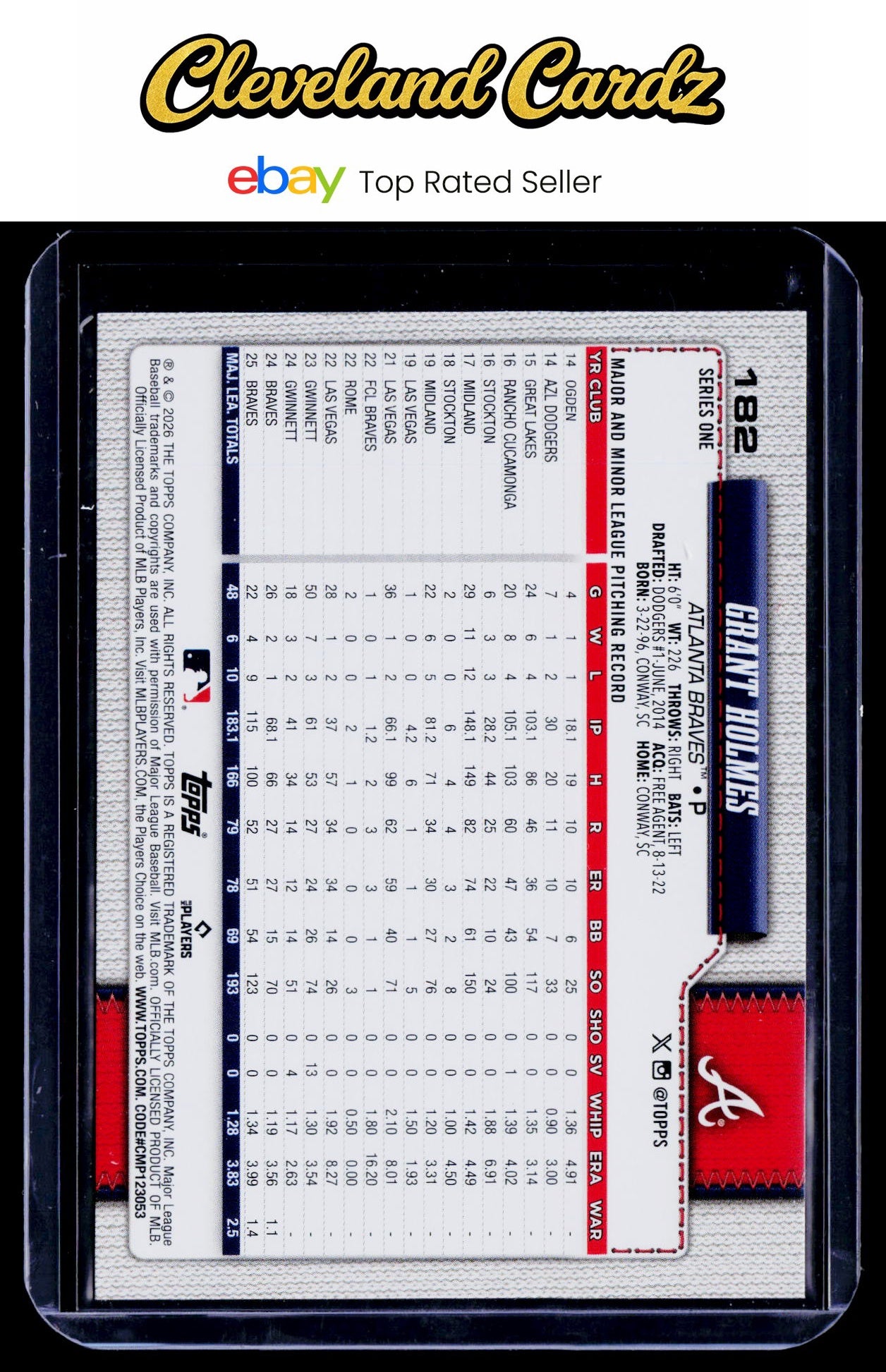 2026 Topps #182 Grant Holmes Spring Training