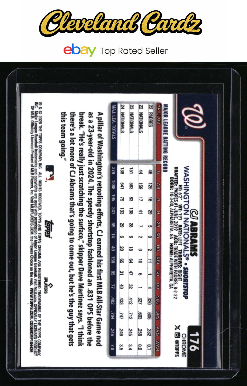2025 Topps Chrome #176 CJ Abrams