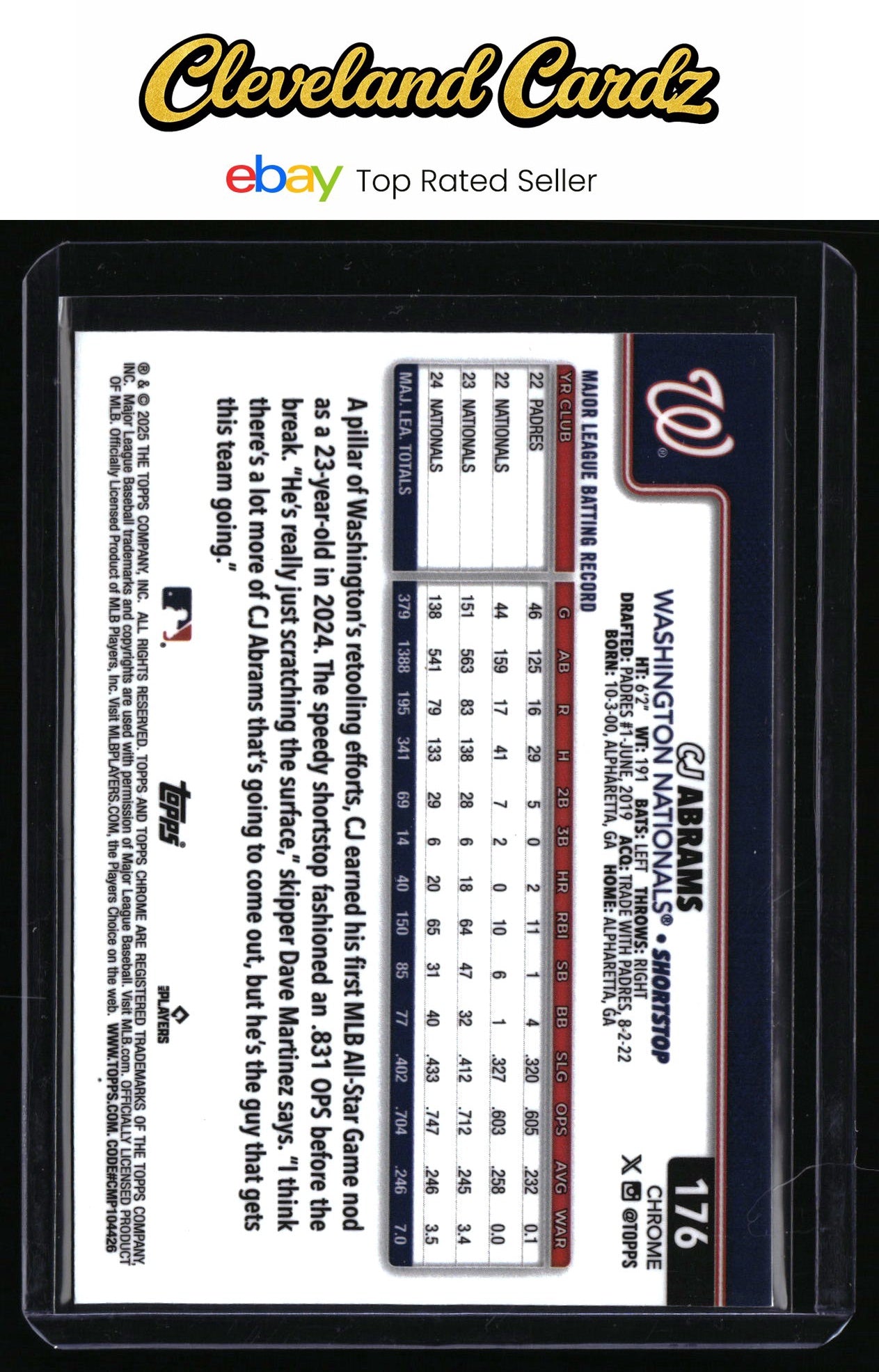 2025 Topps Chrome #176 CJ Abrams
