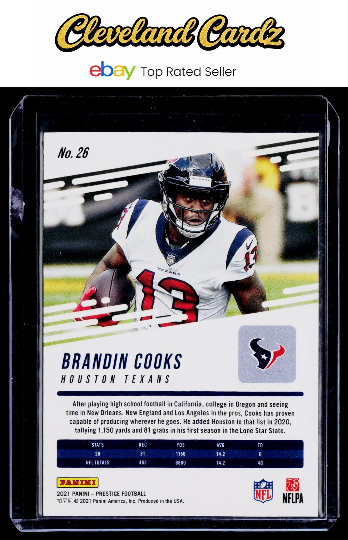 2021 Panini Prestige #26 Brandin Cooks Xtra Points Orange #/75