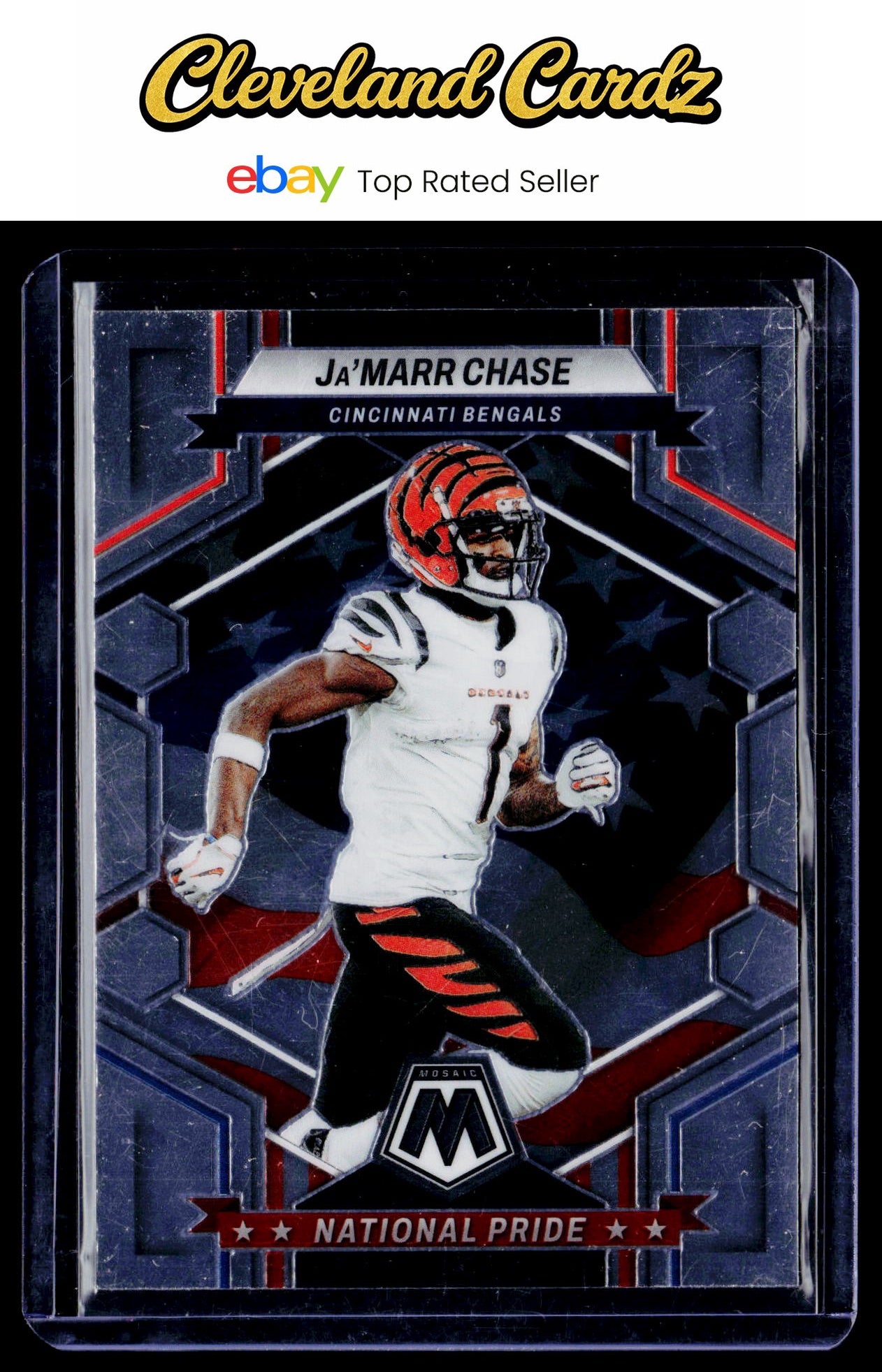 2023 Panini Mosaic #264 Ja'Marr Chase National Pride