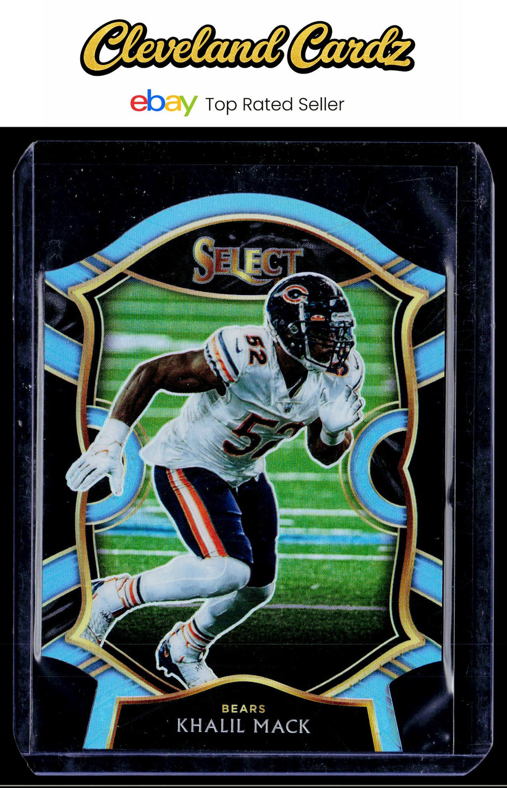 2020 Panini Select #8 Khalil Mack Light Blue Prizm Die Cut