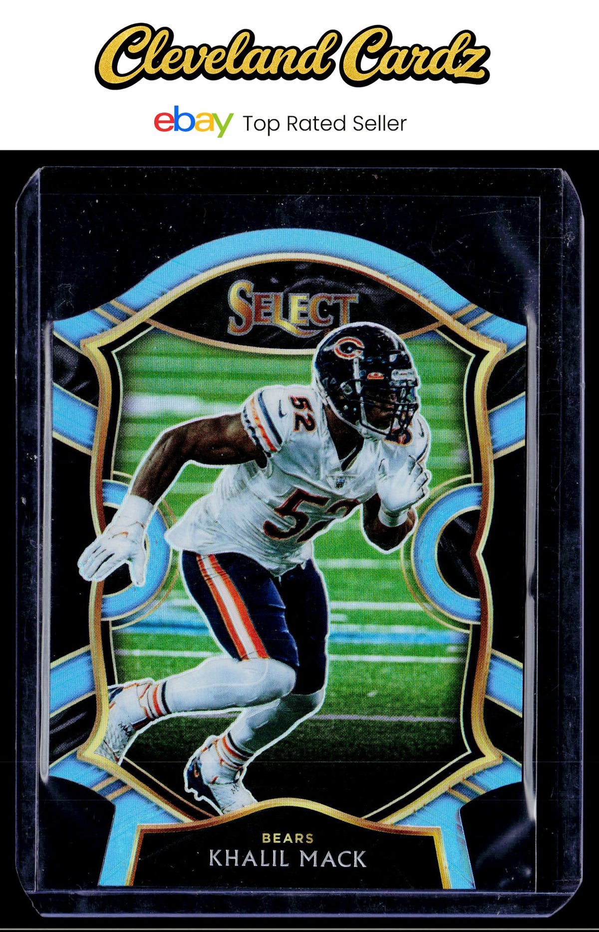 2020 Panini Select #8 Khalil Mack Light Blue Prizm Die Cut