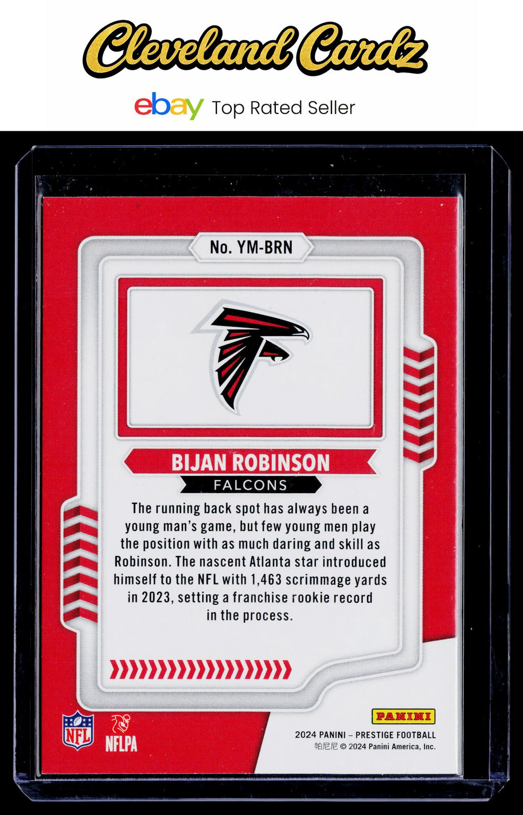 2024 Panini Prestige #YM-BRN Bijan Robinson Youth Movement Prizm
