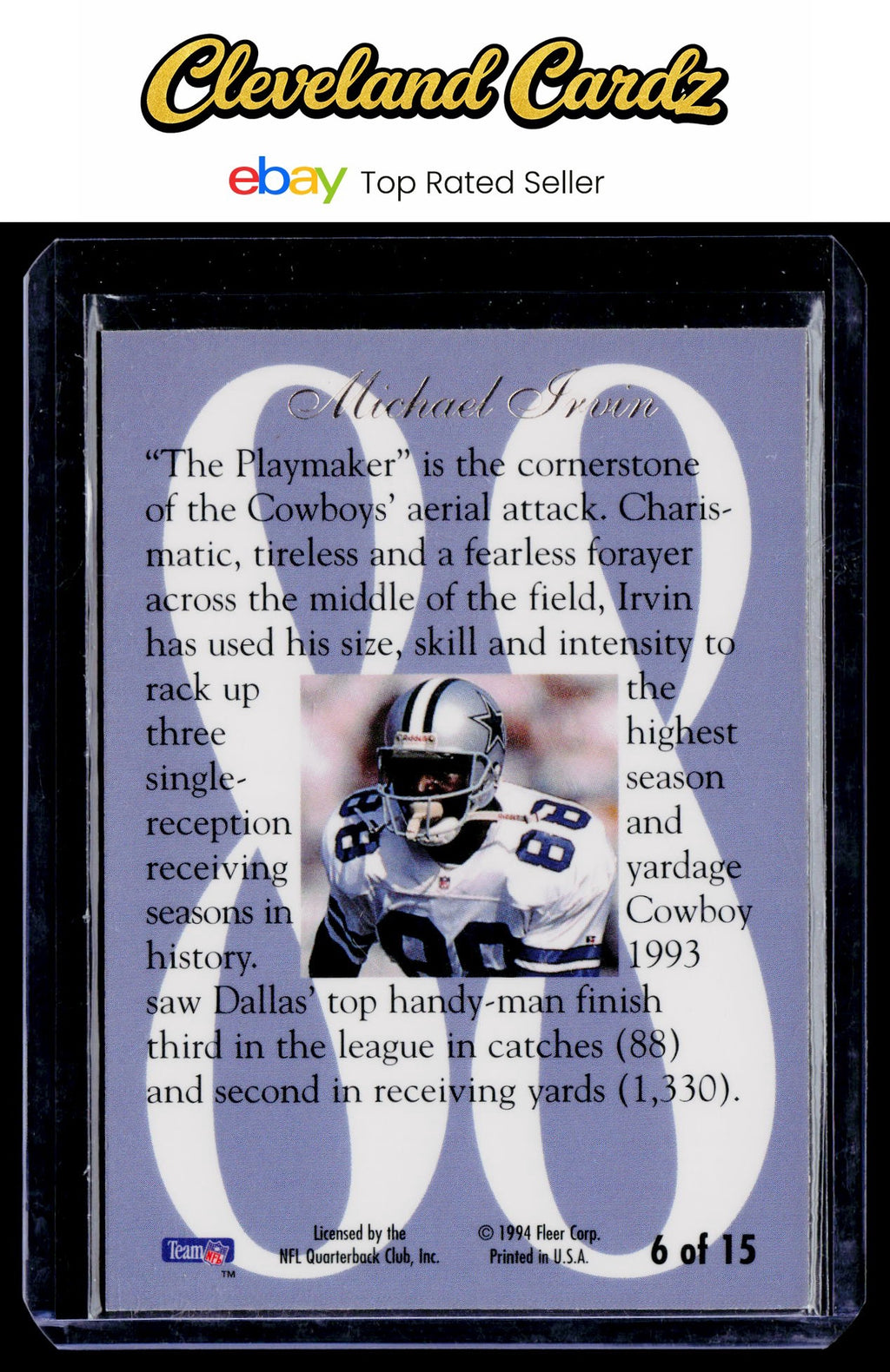 1994 Ultra #6 Michael Irvin Flair Hot Numbers