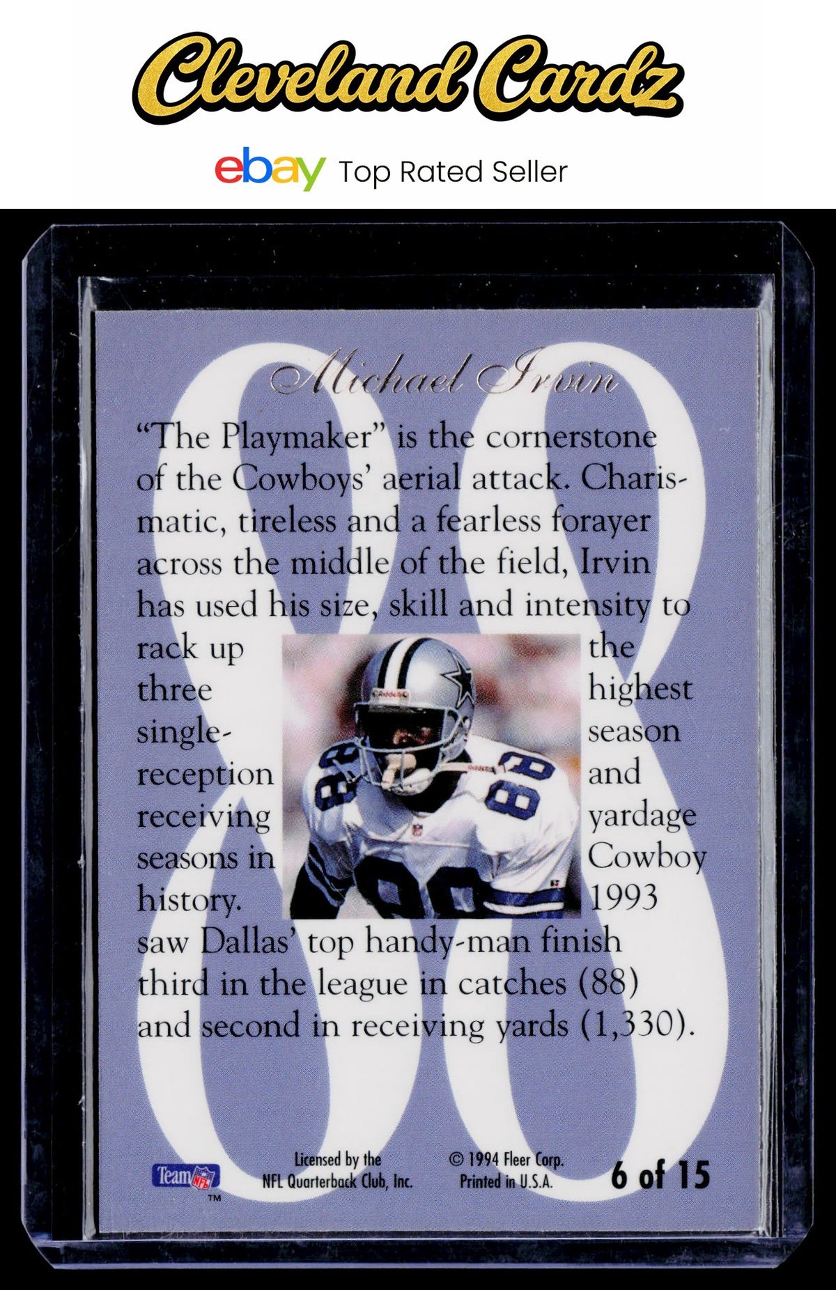 1994 Ultra #6 Michael Irvin Flair Hot Numbers