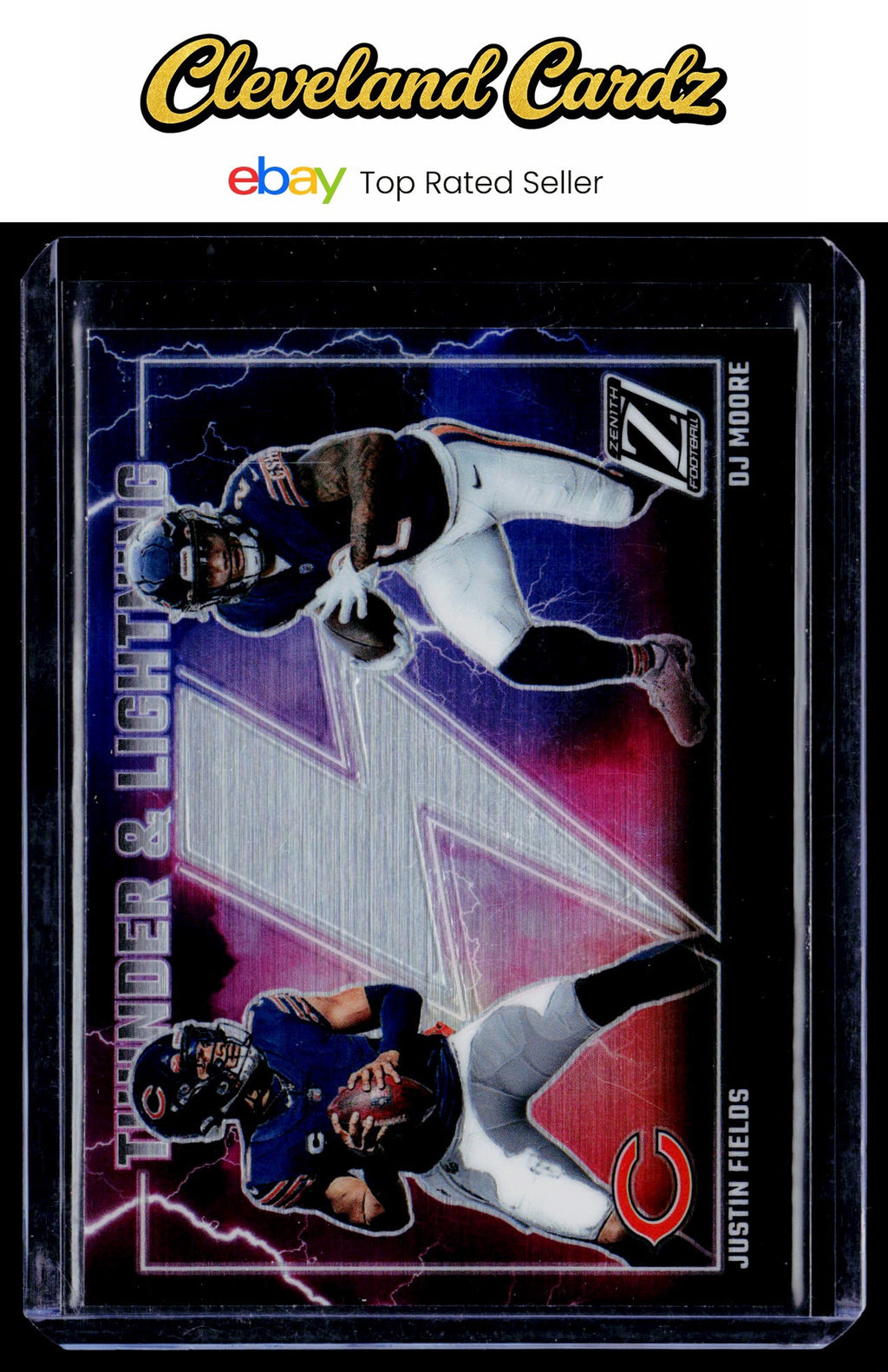 2023 Panini Zenith #5 DJ Moore / Justin Fields Thunder and Lightning