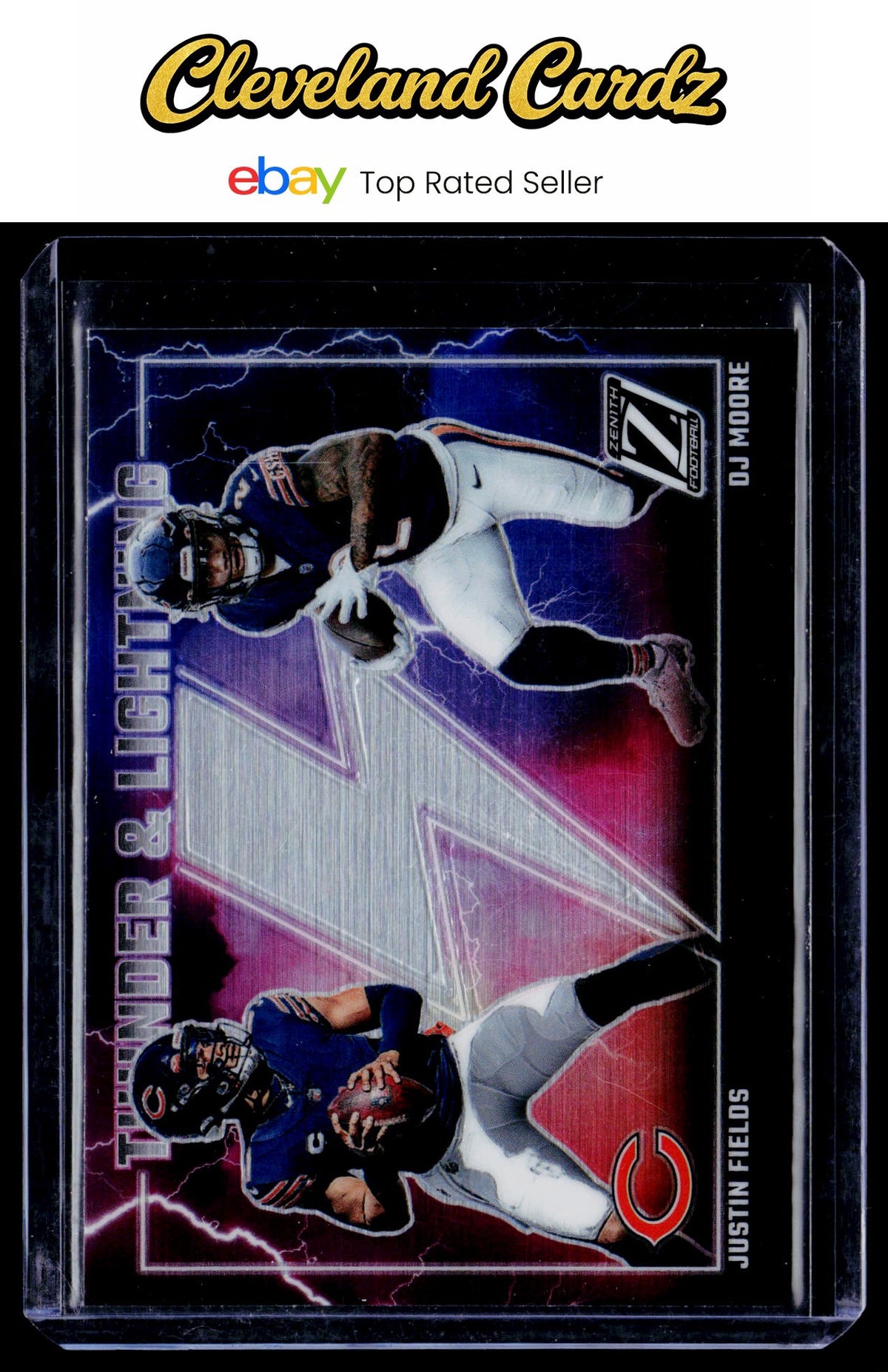 2023 Panini Zenith #5 DJ Moore / Justin Fields Thunder and Lightning