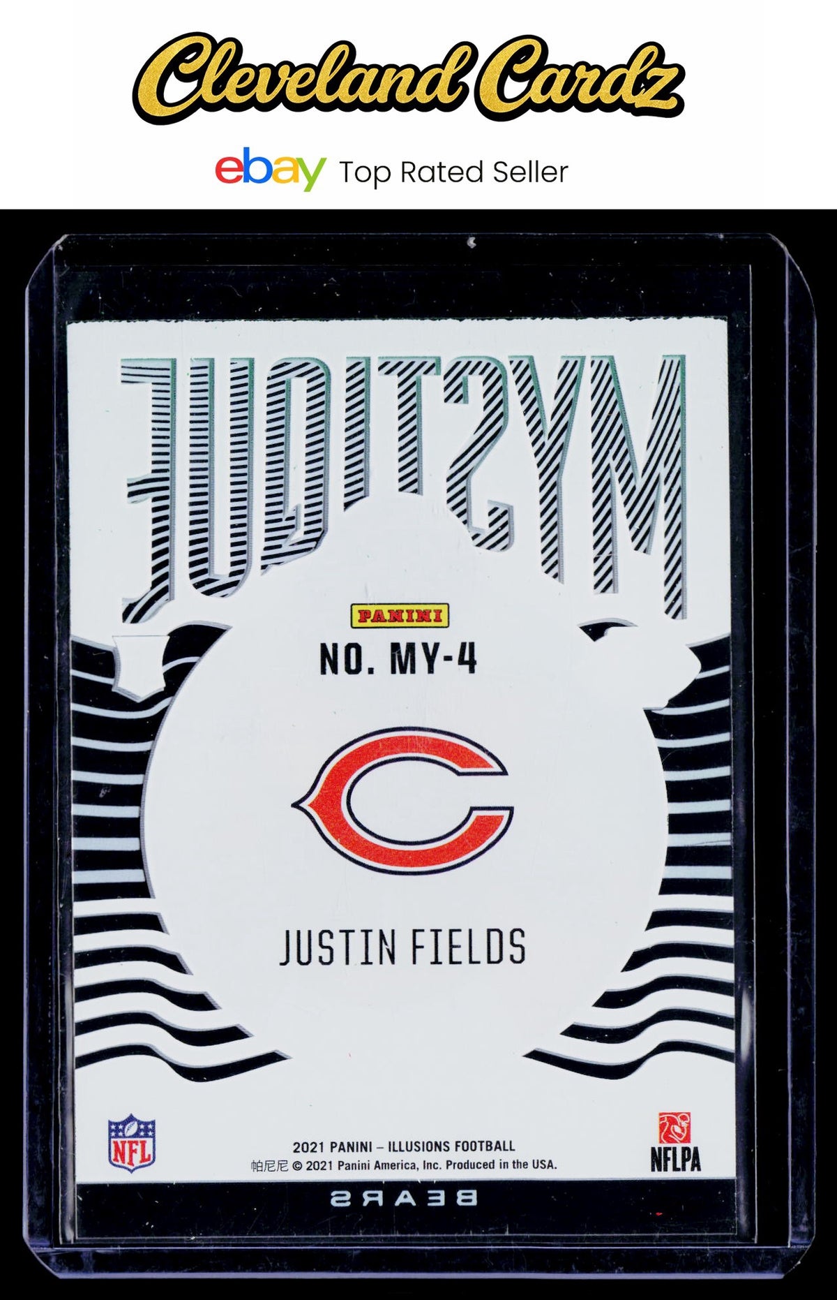 2021 Panini Illusions #MY-4 Justin Fields Mystique Emerald