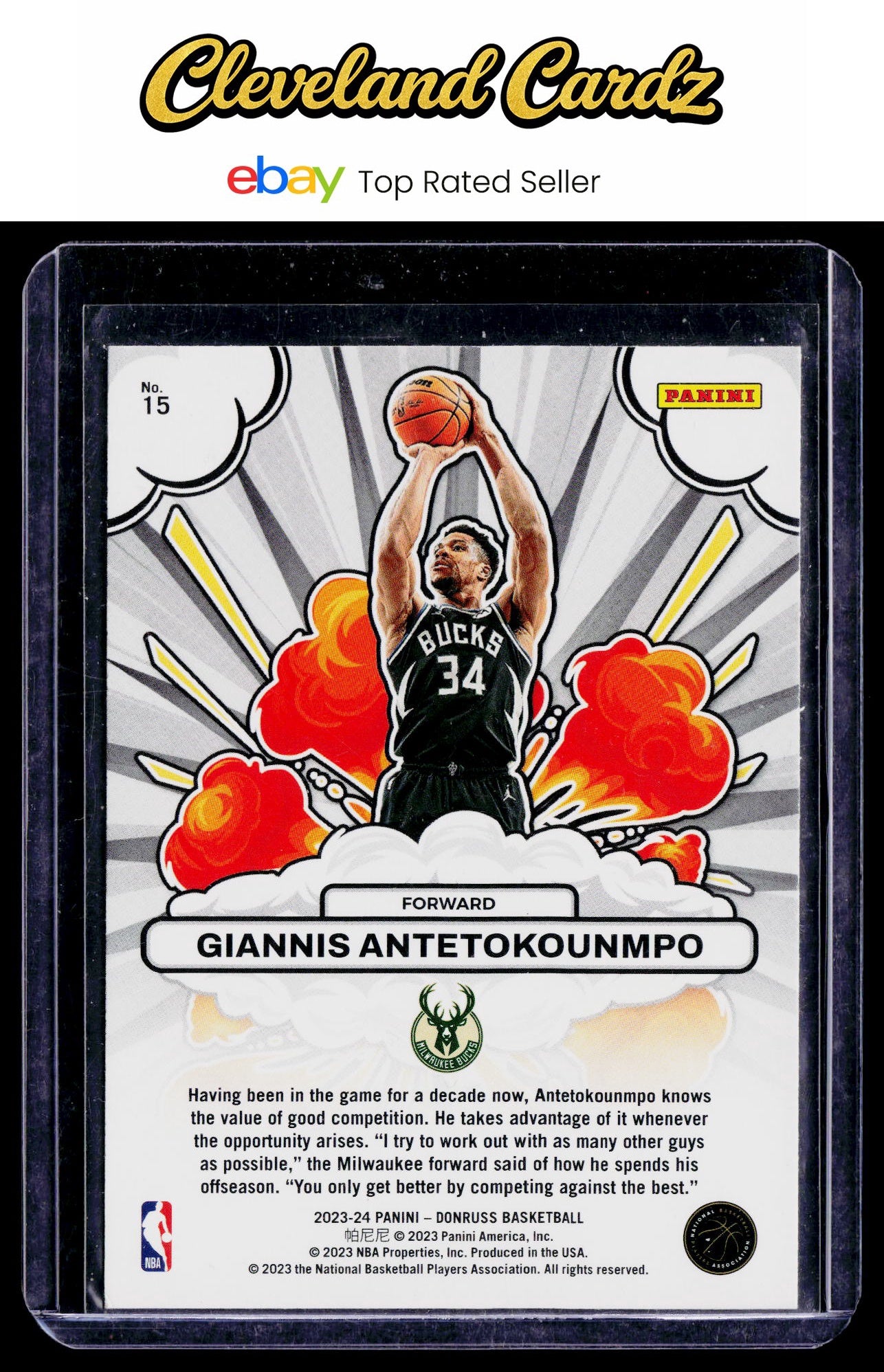 2023-24 Donruss #15 Giannis Antetokounmpo Bomb Squad