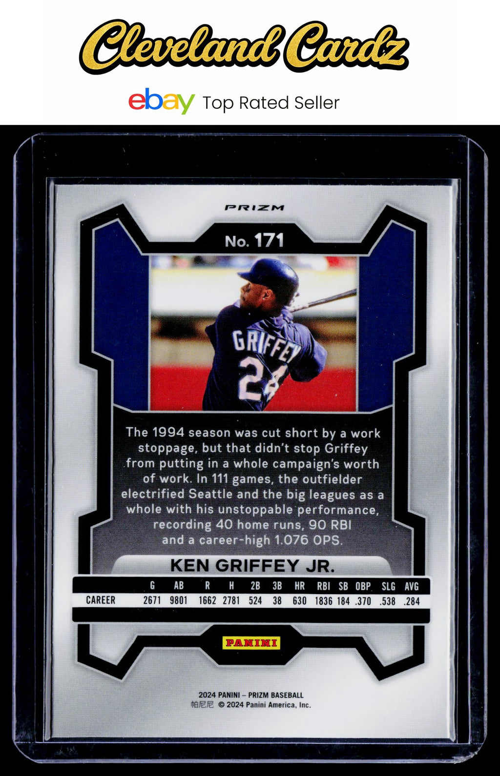 2024 Panini Prizm #171 Ken Griffey Jr. Silver Prizms *READ*