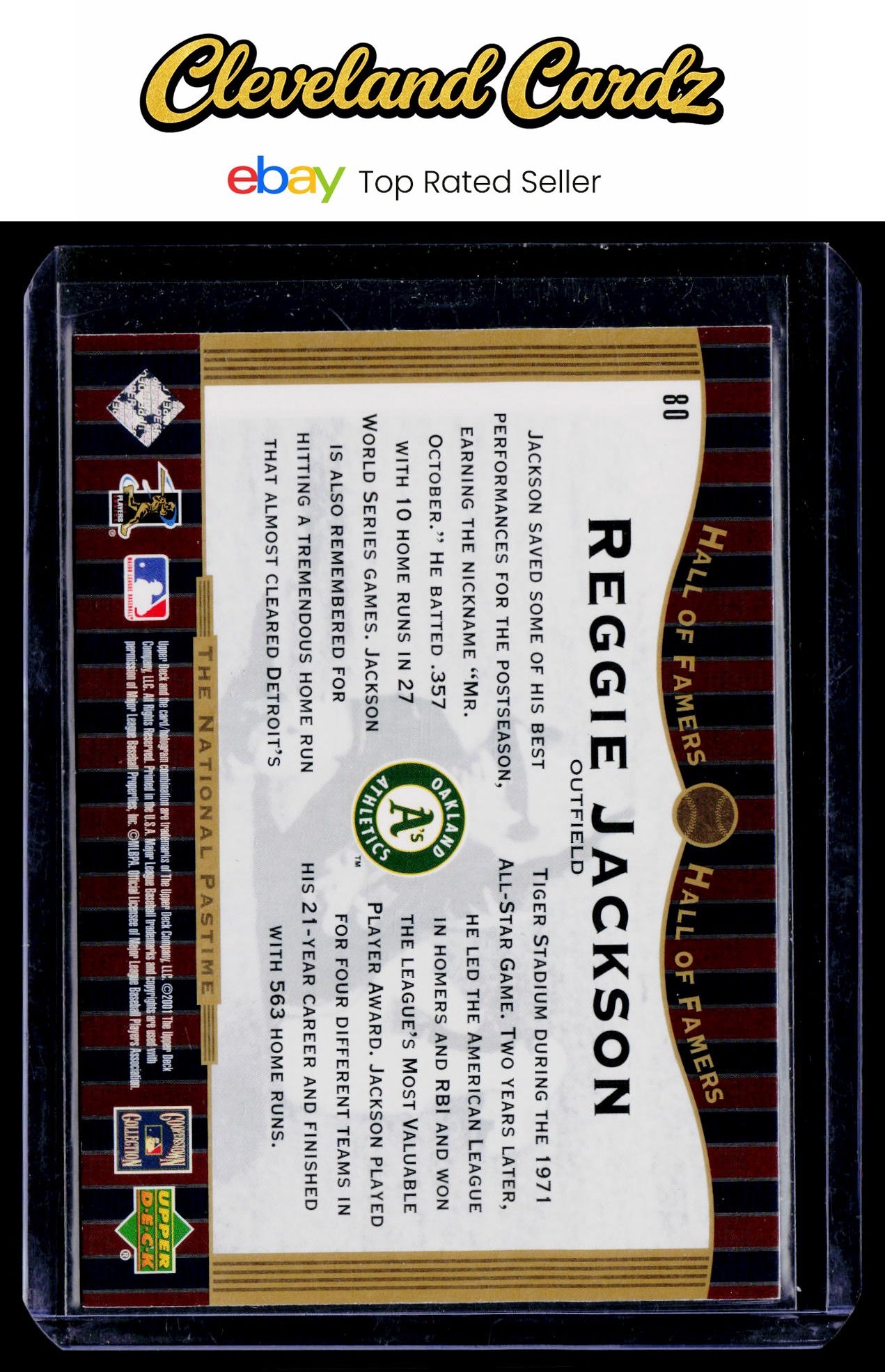 2001 Upper Deck Hall of Famers #80 Reggie Jackson